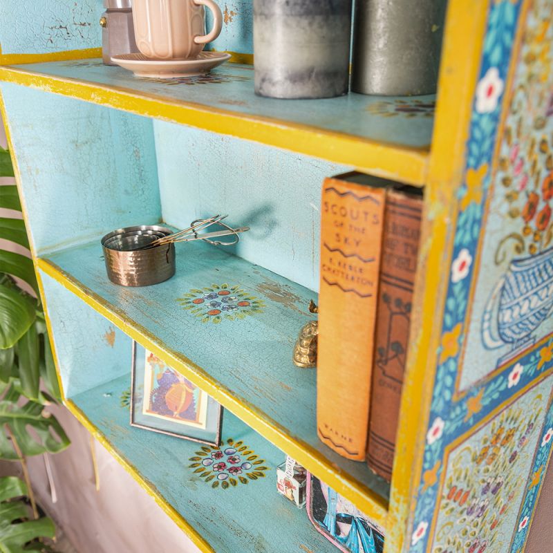 Kanchana Wall Shelf Unit Hand Painted