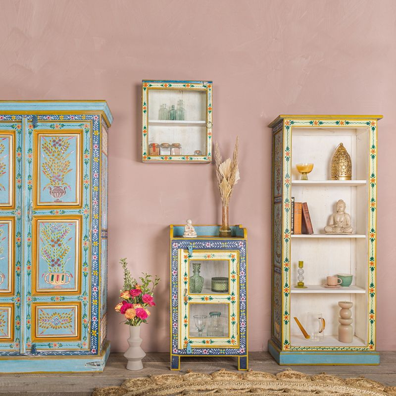 Kanchana Wall Shelf Unit Hand Painted