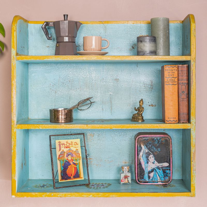 Kanchana Wall Shelf Unit Hand Painted