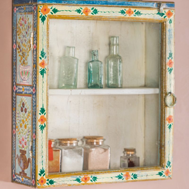 Kanchana Glazed Wall Showcase Hand Painted