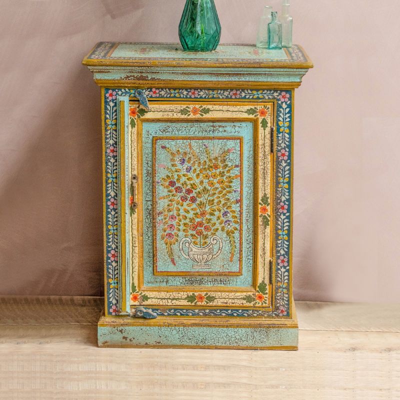 Kanchana Bedside Cabinet Hand Painted