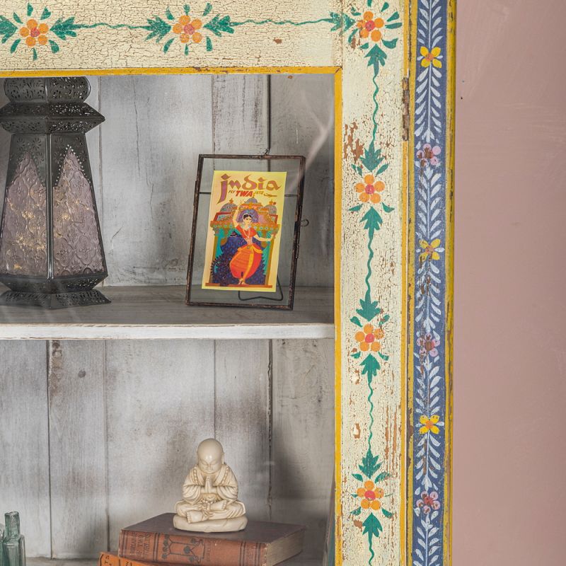 Kanchana Tall Glazed Cabinet Hand Painted