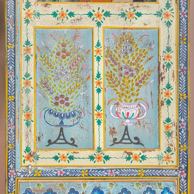 Kanchana Tall Glazed Cabinet Hand Painted