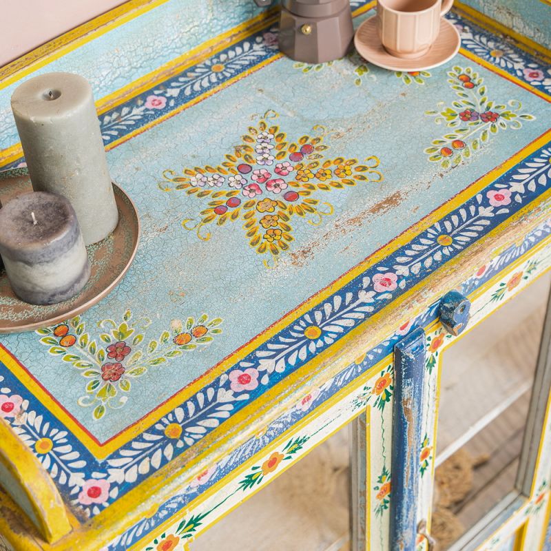 Kanchana Glazed Cabinet Hand Painted