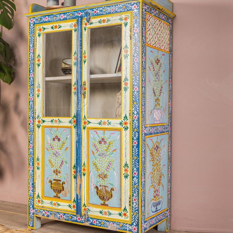 Kanchana Glazed Cabinet Hand Painted