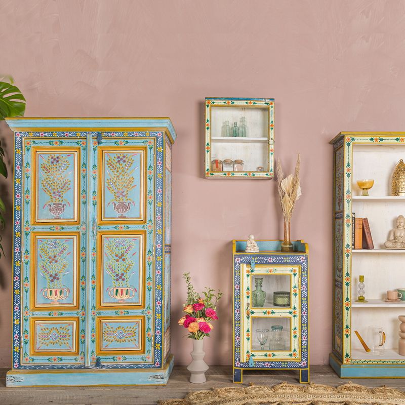 Kanchana Glazed Cabinet Hand Painted