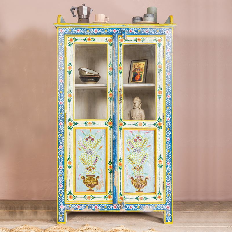 Kanchana Glazed Cabinet Hand Painted