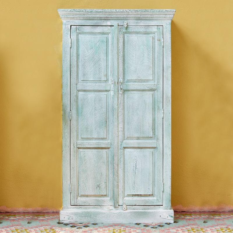 Vintage Cupboard Hand Painted, Sea Green