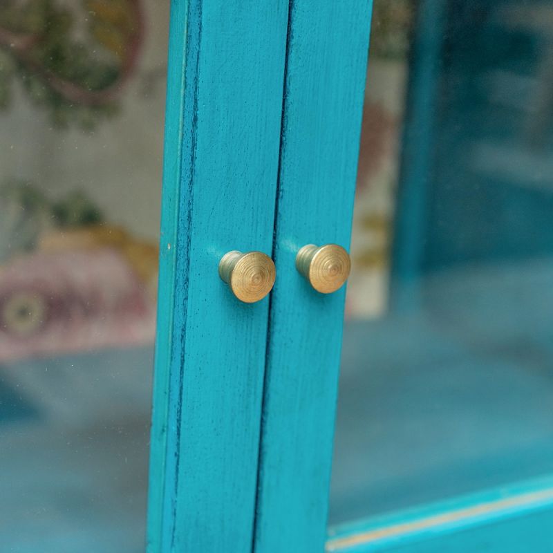 Hand Painted Bookshelf/Cabinet, Turquoise