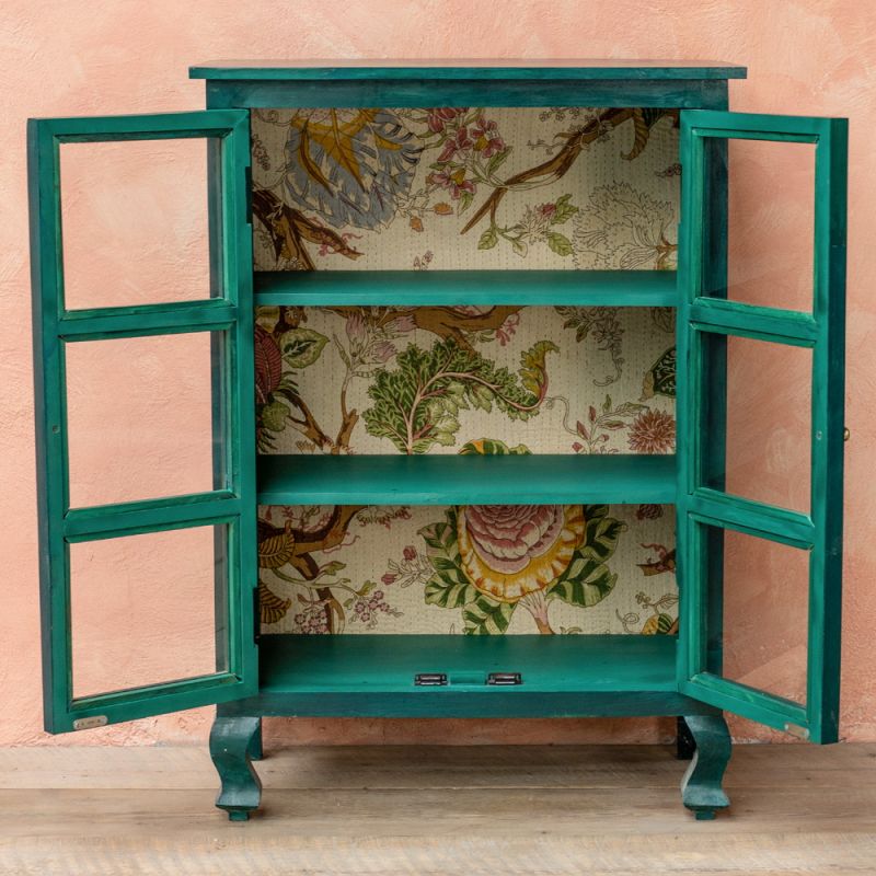 Hand Painted Bookshelf/Cabinet, Sea Green