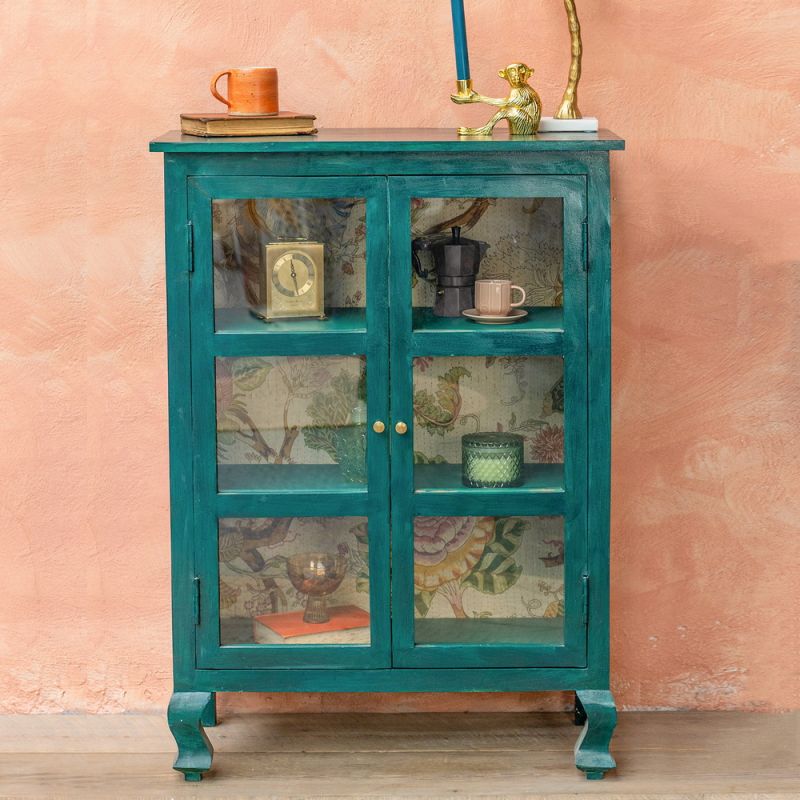 Hand Painted Bookshelf/Cabinet, Sea Green