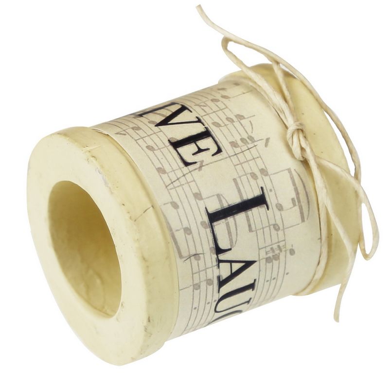 Newsprint napkin ring - Live, laugh, love (4.5cm)