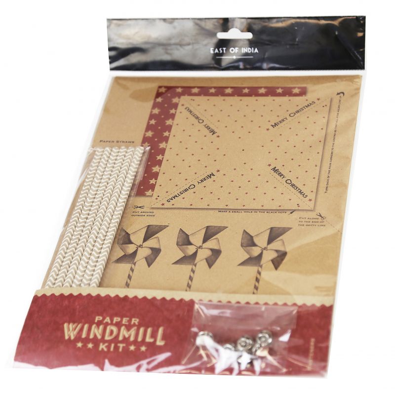 Paper windmill kit - Merry Christmas