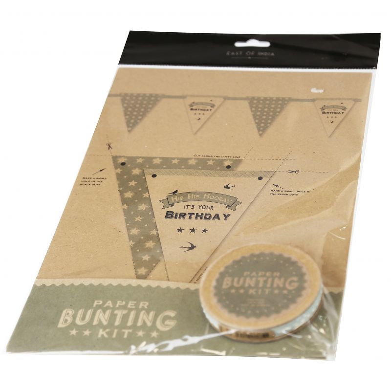 Cardboard bunting kit - Hip hip hooray, it’s your birthday