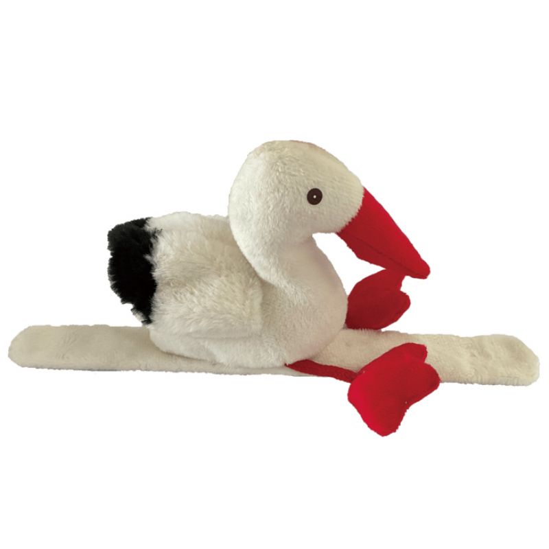 Stork plush slap bracelet