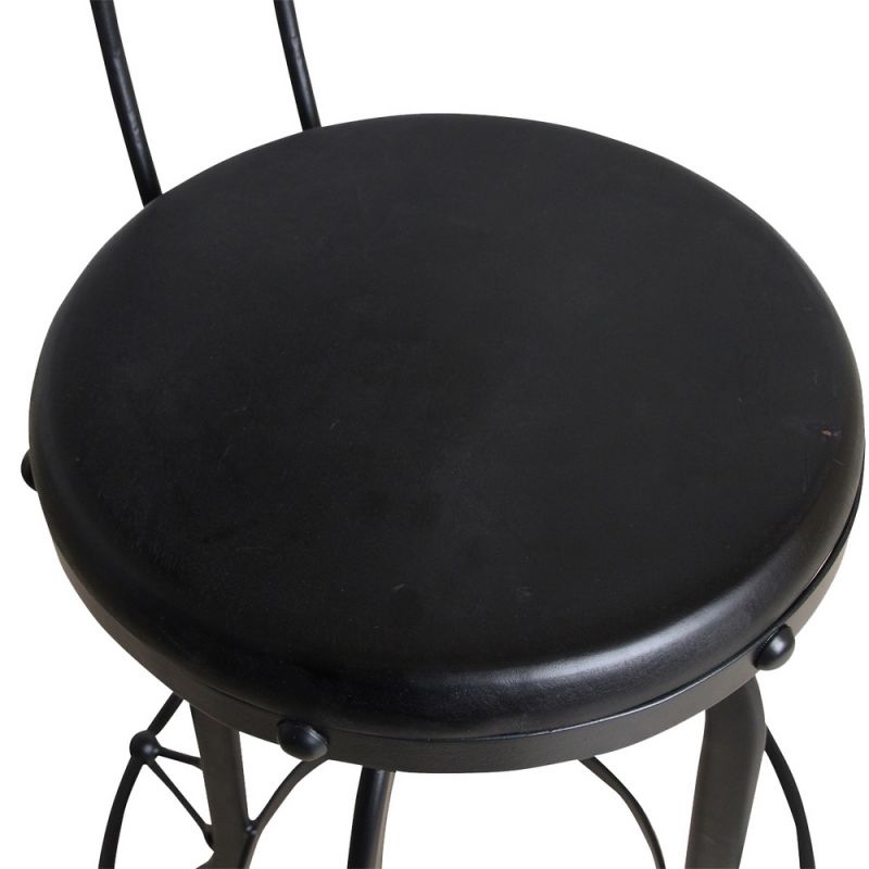 Vintage mango machinist bar stool black