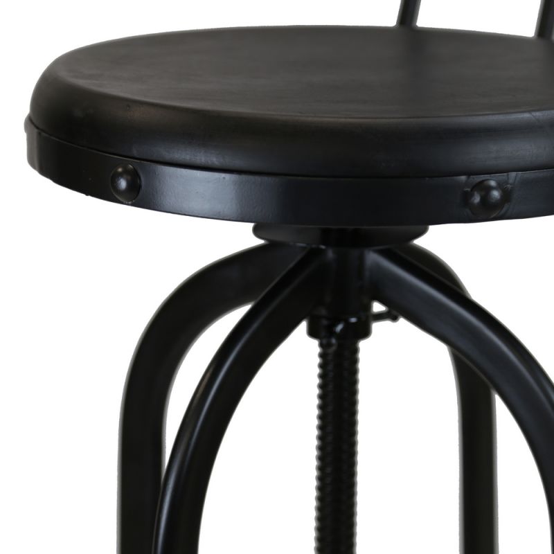 Vintage mango machinist bar stool black