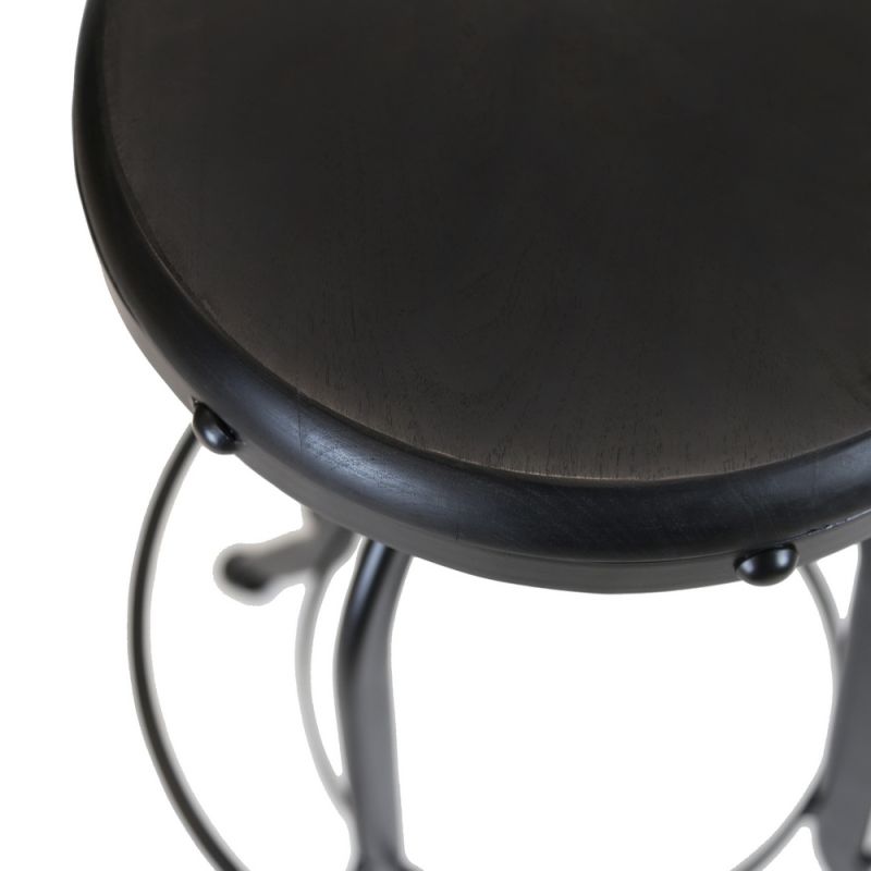 Vintage mango machinist bar stool black