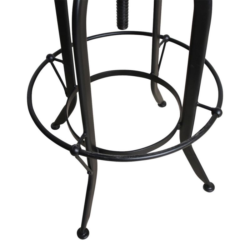 Vintage mango machinist bar stool black