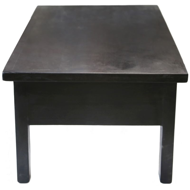 Factory coffee table 2 drawers black