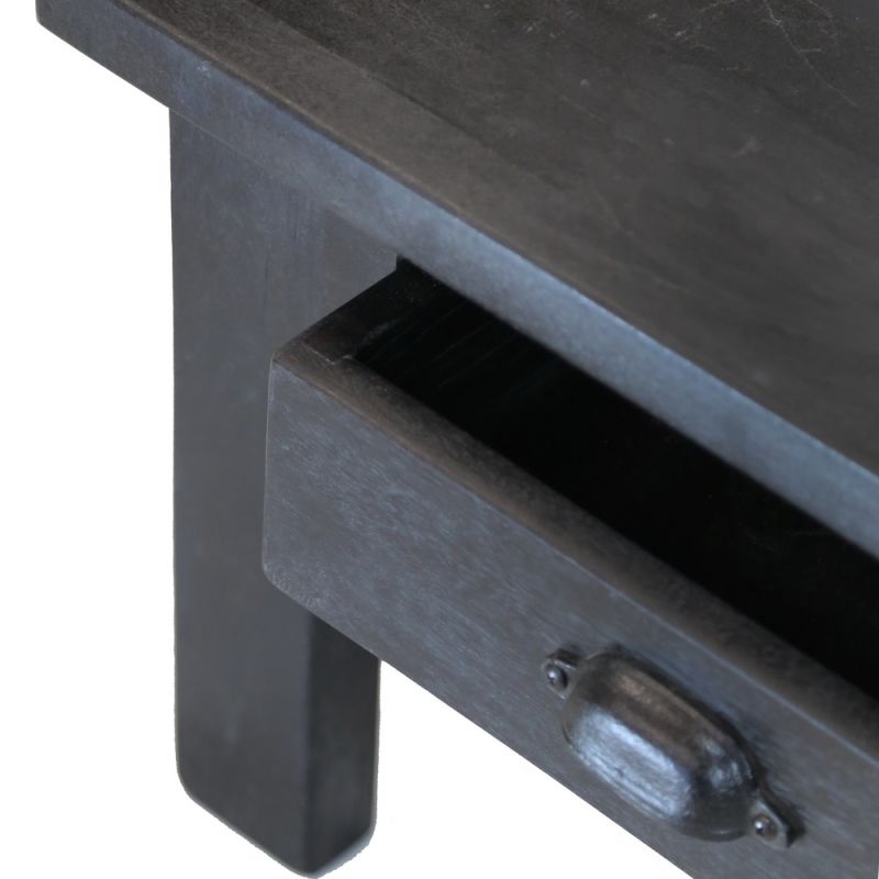 Factory coffee table 2 drawers black