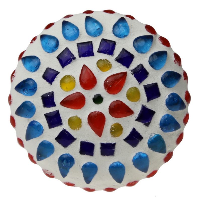 Flower mosaic door knob