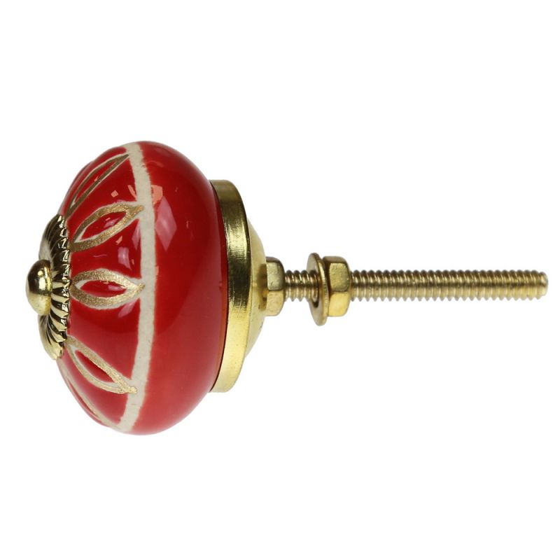 Ceramic door knob red 4cm