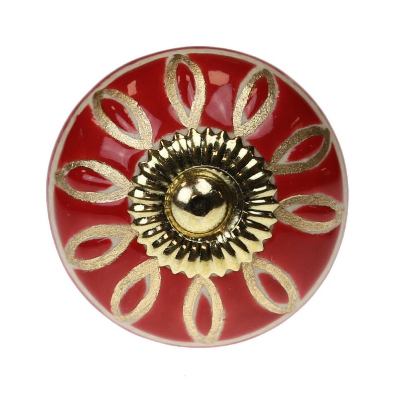 Ceramic door knob red 4cm