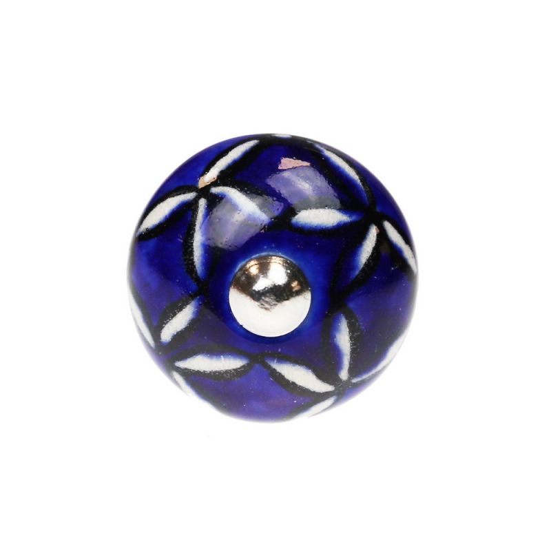 Knob ceramic navy blue 3cm