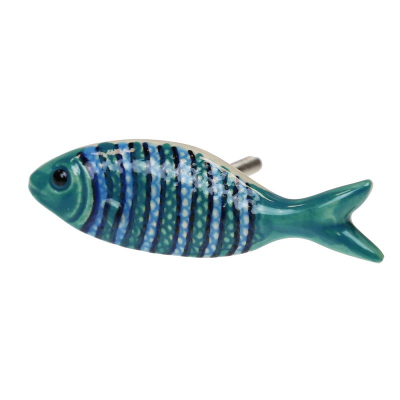 Knob fish 2.5x8cm - Vertical stripes