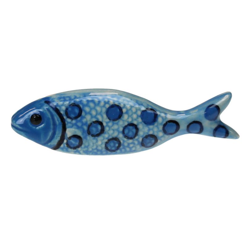 Knob fish 2.5x8cm - Blue bubbles