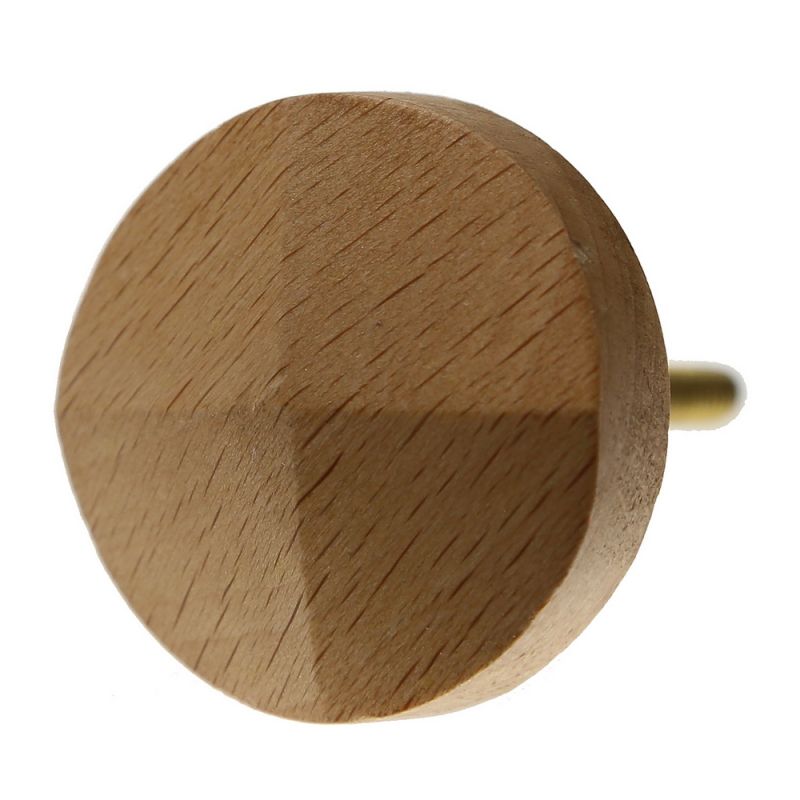 Round wooden door knob