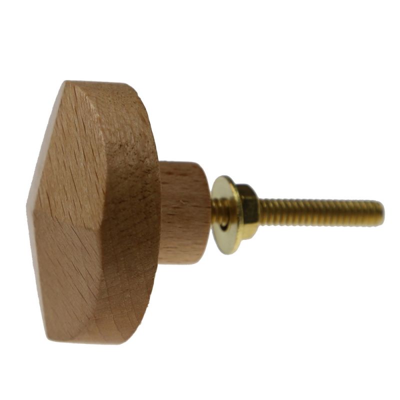 Round wooden door knob