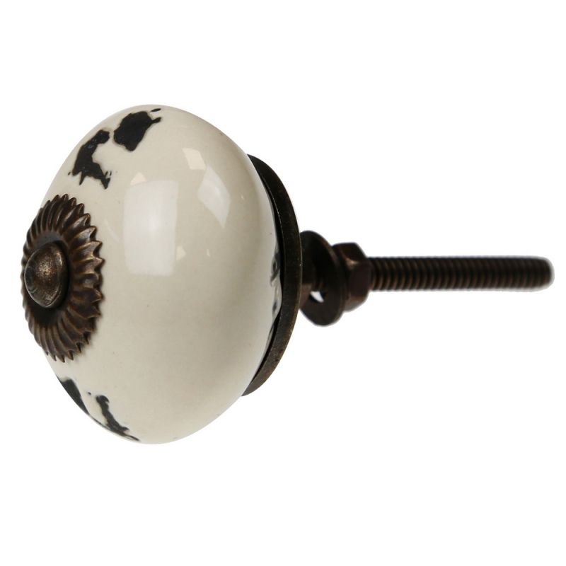 Ceramic drower knob cream