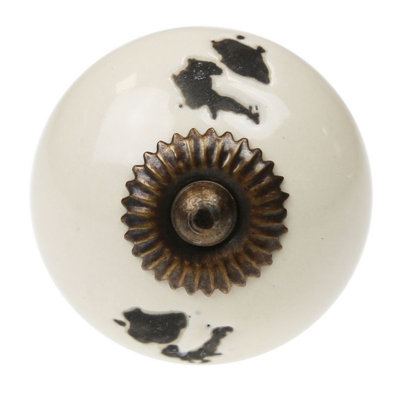 Ceramic drower knob cream