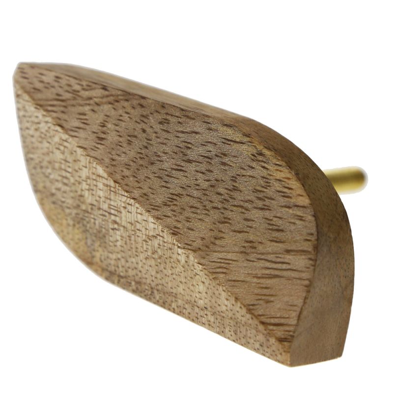 Leaf wooden door knob