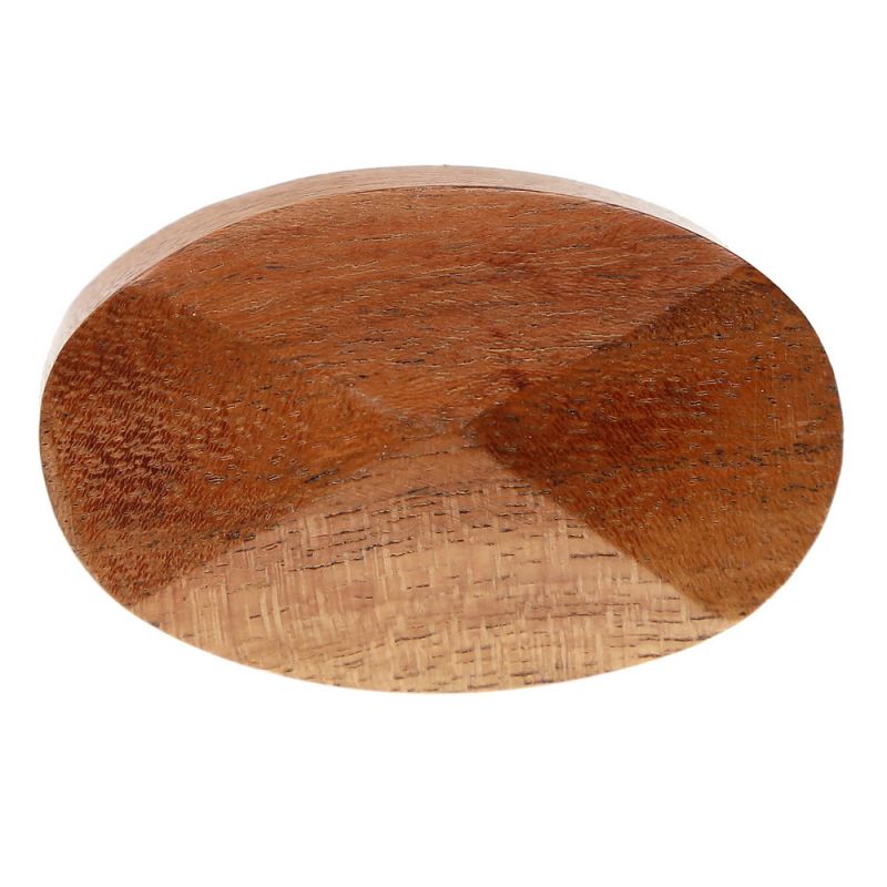 Oval wooden door knob