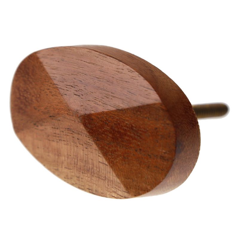 Oval wooden door knob