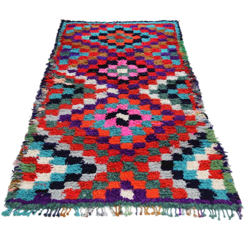 Handmade vintage morrocan rug 185x94cm