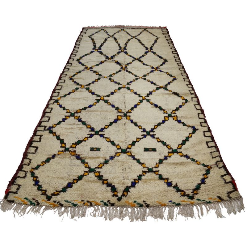 Handmade vintage morrocan rug 293x140cm