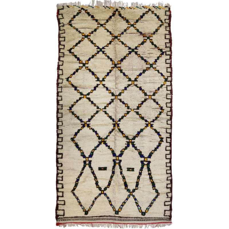 Handmade vintage morrocan rug 293x140cm