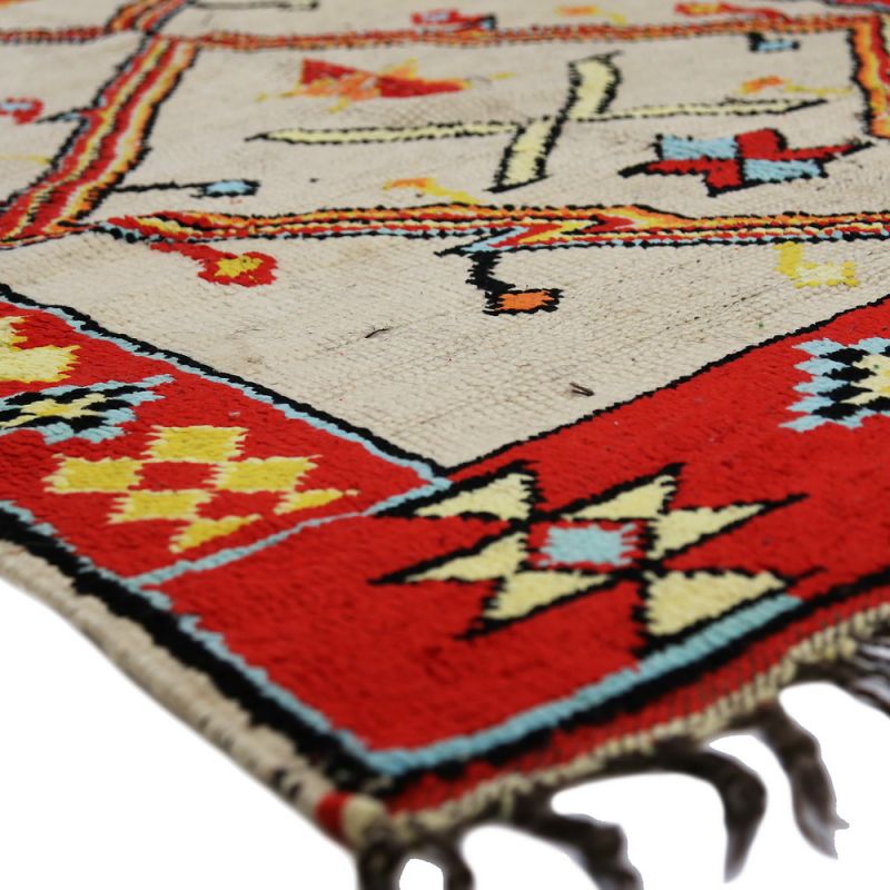 Handmade vintage morrocan rug 246x145cm