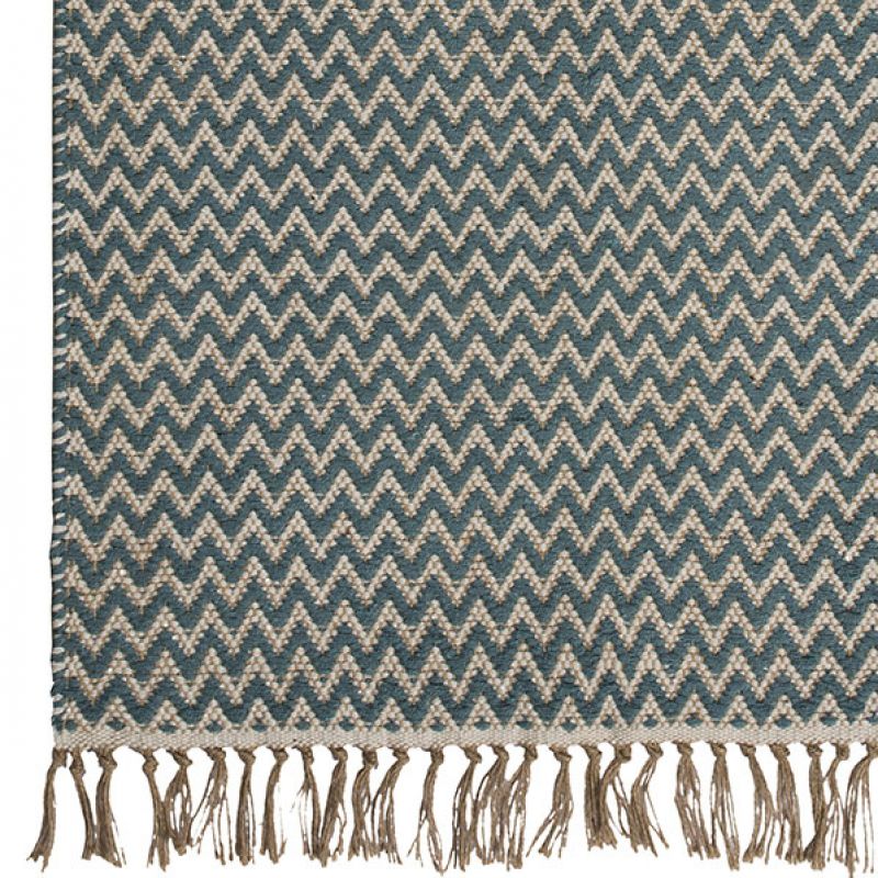 Zigzag weave rug Bermuda Blue 120 x 180cm