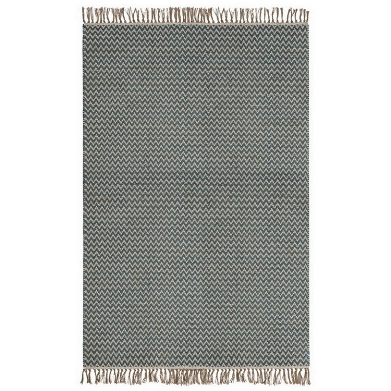 Zigzag weave rug Bermuda Blue 120 x 180cm