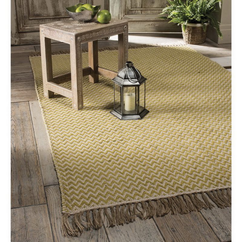 Zigzag weave rug old Gold 120 x 180cm