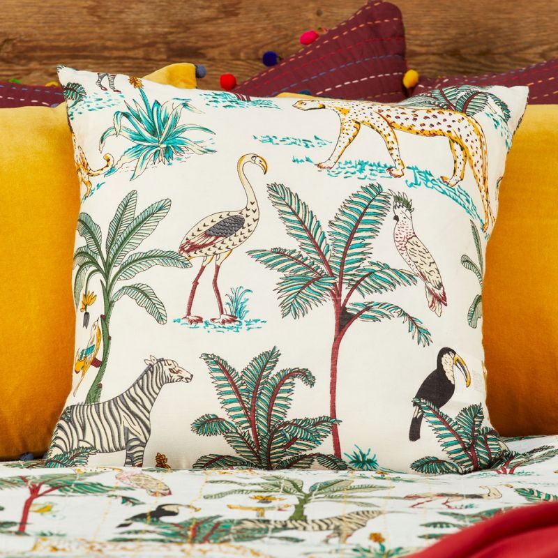 Jungle Print Cushion Cover, 45 x 45cm