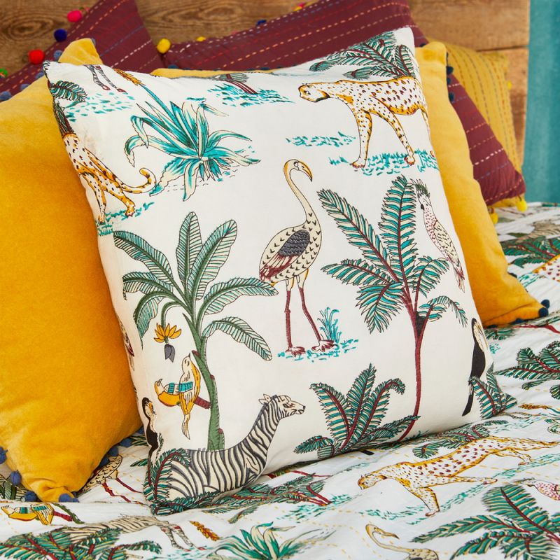 Jungle Print Cushion Cover, 45 x 45cm