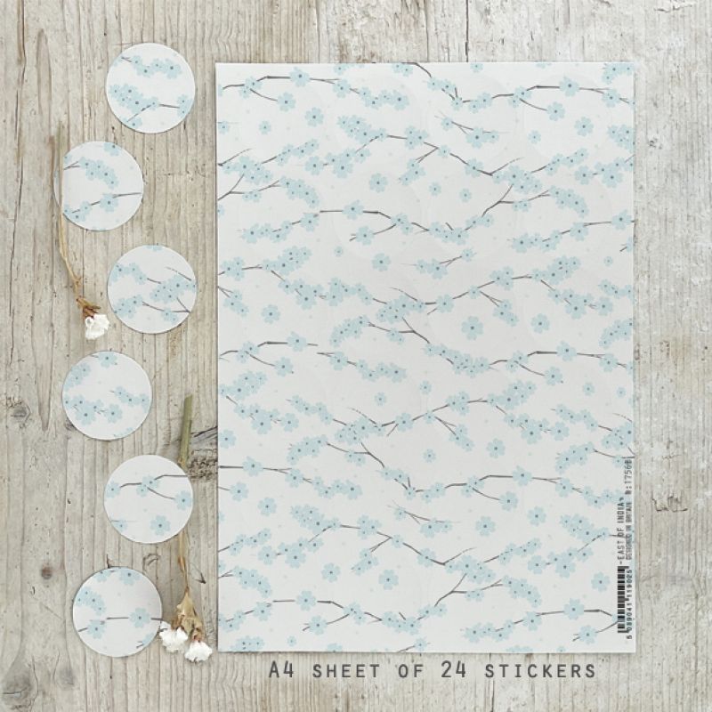 Sticker sheet-Blue blossom (24)