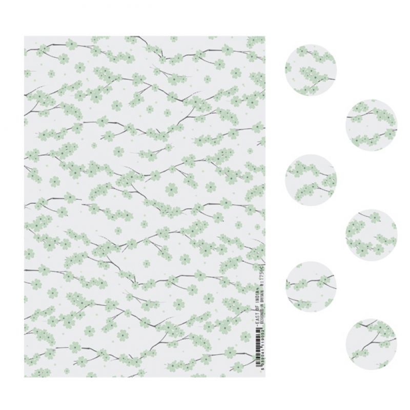 Sticker sheet-Green blossom (24)