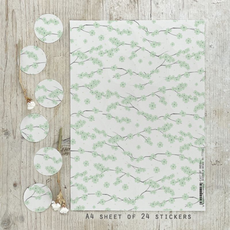 Sticker sheet-Green blossom (24)